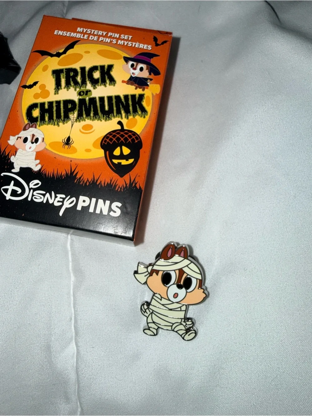Disney Trick or Chipmunk Pin - Mummy Chip